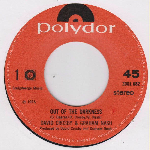 David Crosby & Graham Nash* -Out Of The Darkness
