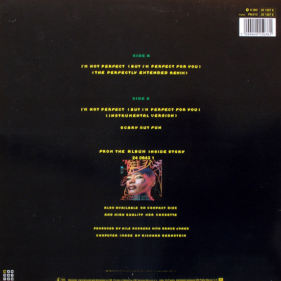 Grace Jones -I'm Not Perfect (But I'm Perfect For You) (12" Remix)