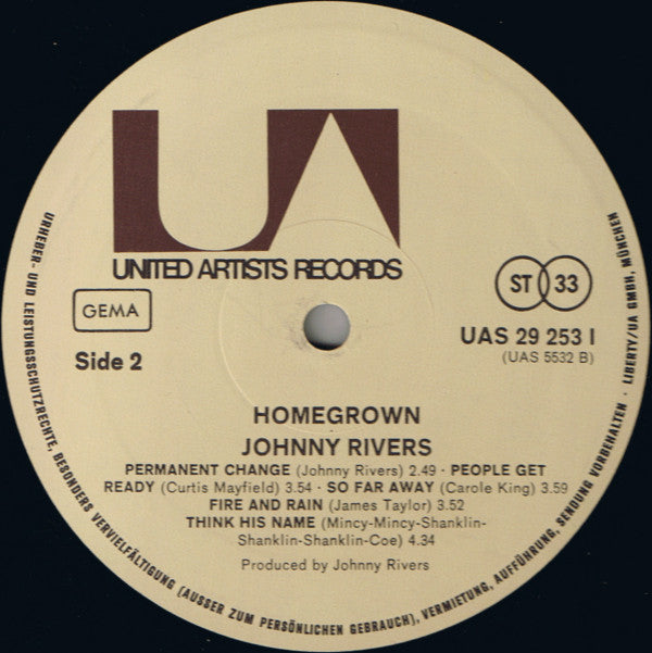 Johnny Rivers -Home Grown