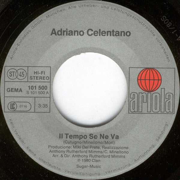 Adriano Celentano - Il Tempo Se Ne Va