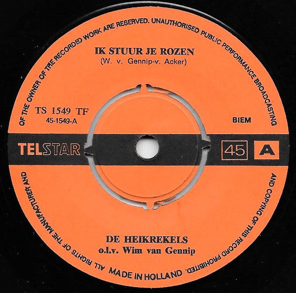 De Heikrekels -Ik Stuur Je Rozen