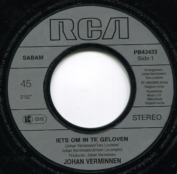 Johan Verminnen -Iets Om In Te Geloven