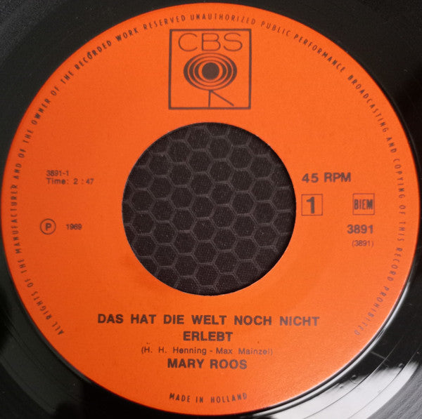 Mary Roos -Das Hat Die Welt Noch Nicht Erlebt