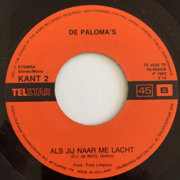 De Paloma's -How Do You Do / Als Jij Naar Me Lacht