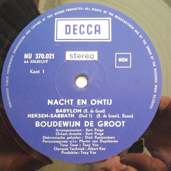 Boudewijn de Groot -Nacht En Ontij