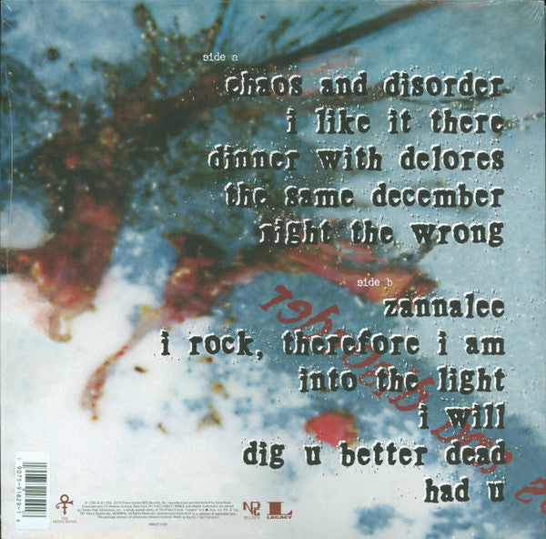 The Artist (Formerly Known As Prince) - Chaos And Disorder