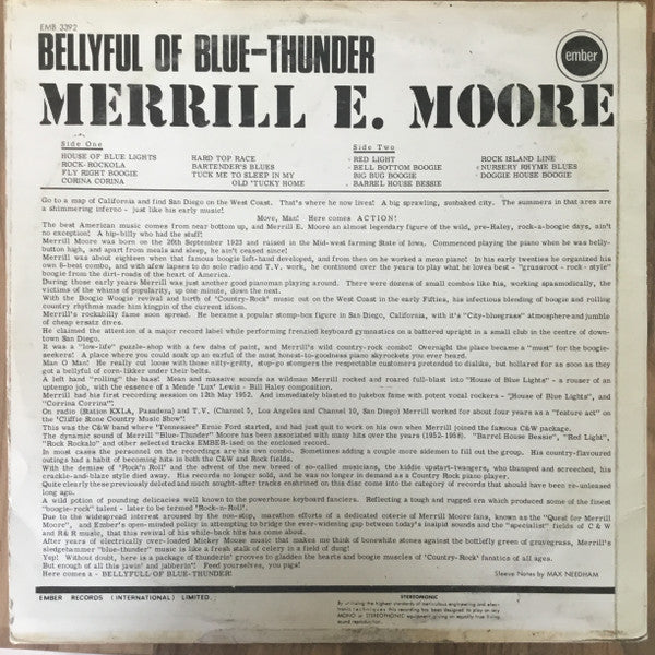 Merrill Moore -Bellyful Of Blue-Thunder
