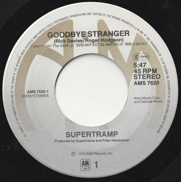 Supertramp -Goodbye Stranger