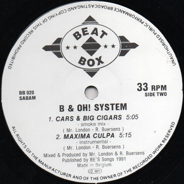 B &amp; Oh! System - Maxima Culpa