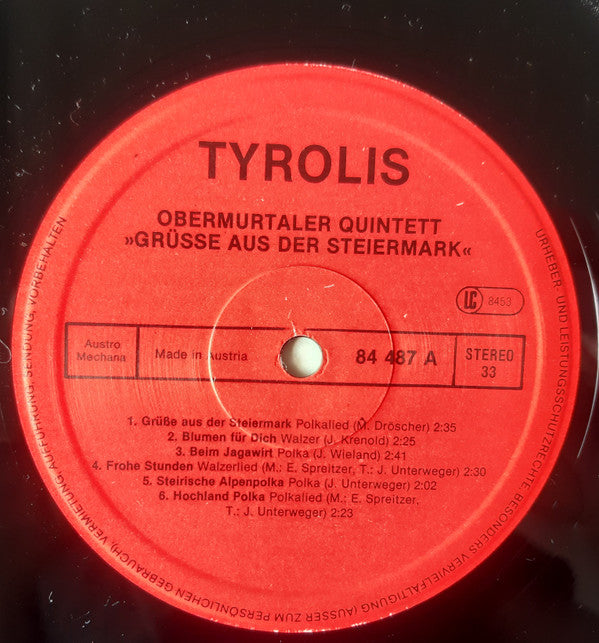 Obermurtaler Quintett - Grüße Aus Der Steiermark