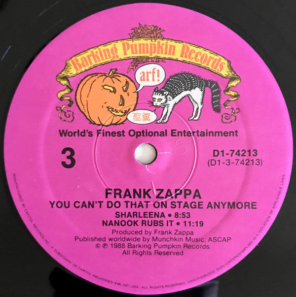 Zappa* - You Can't Do That On Stage Anymore (Sampler)