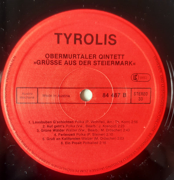Obermurtaler Quintett - Grüße Aus Der Steiermark