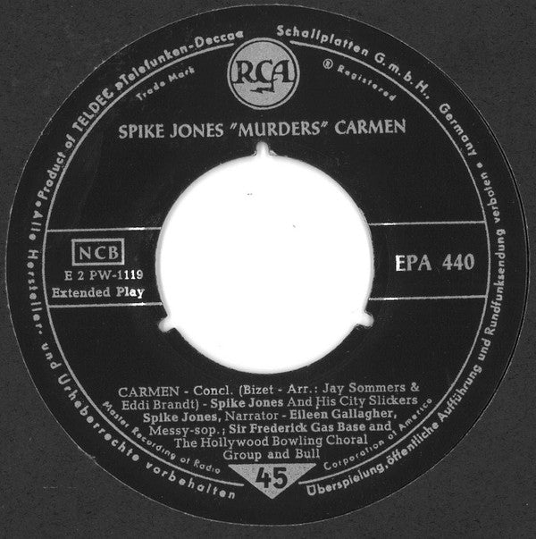 Spike Jones And His City Slickers -Carmen Murdered ! Spike Jones Suspected