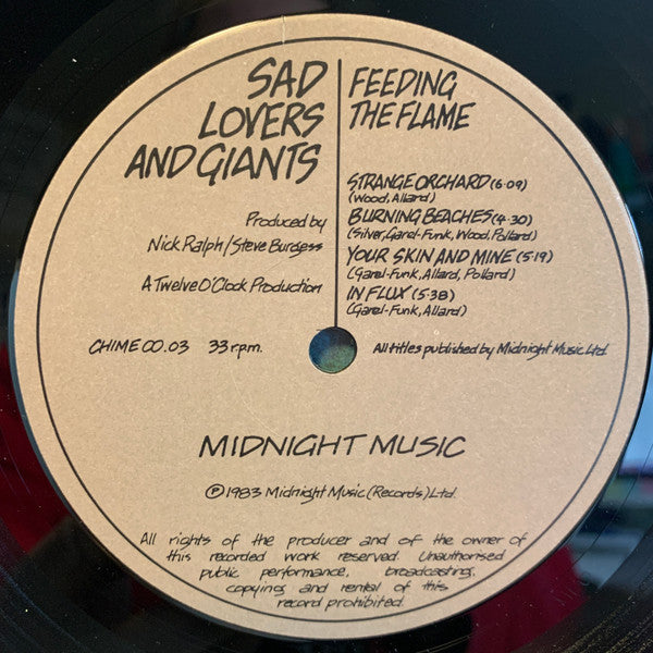 Sad Lovers & Giants* -Feeding The Flame