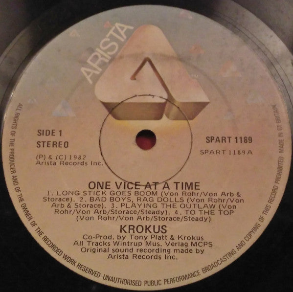 Krokus -One Vice At A Time