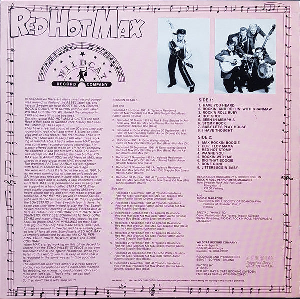 Red Hot Max & Cats -Red Hot Max & Cats (The Thrilling Sound Of Hot Rockabilly)