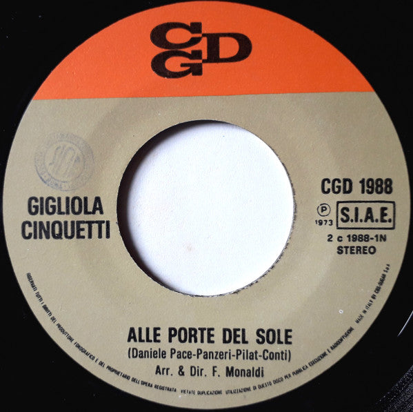 Gigliola Cinquetti -Alle Porte Del Sole