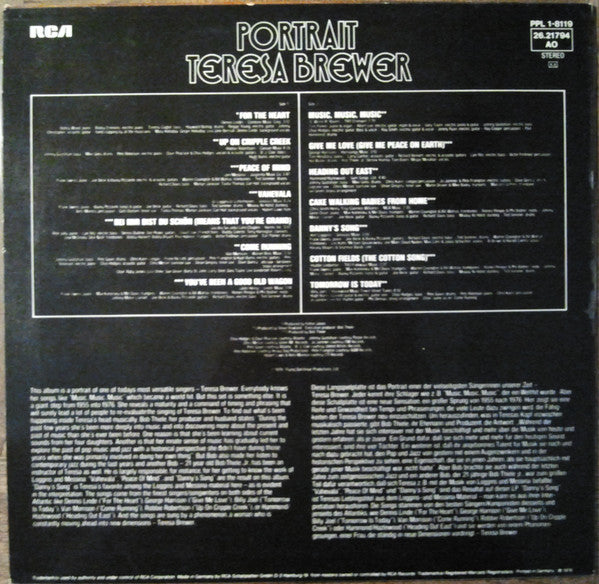 Theresa Brewer* - Portrait