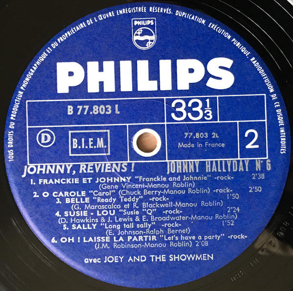 Johnny* Avec Joey And The Showmen -N°6 - Johnny, Reviens ! Les Rocks Les Plus Terribles