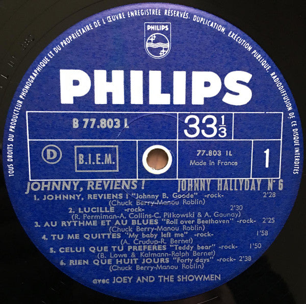 Johnny* Avec Joey And The Showmen -N°6 - Johnny, Reviens ! Les Rocks Les Plus Terribles