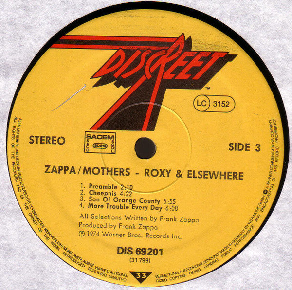 Zappa* / Mothers* -Roxy & Elsewhere