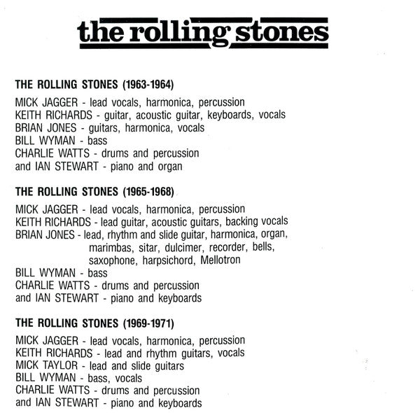 The Rolling Stones -Singles Collection ✱ The London Years