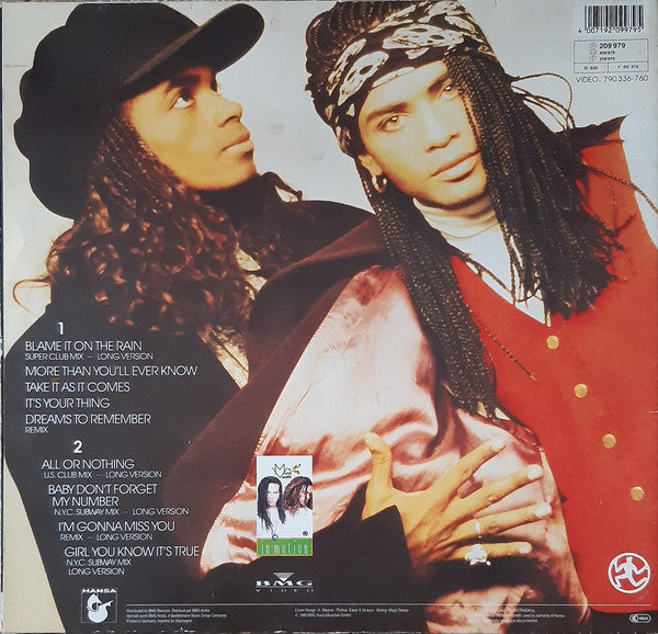 Milli Vanilli -All Or Nothing - The U.S. Remix Album