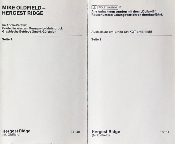 Mike Oldfield -Hergest Ridge