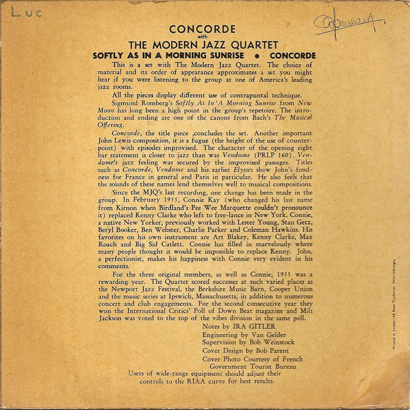 The Modern Jazz Quartet - Concorde