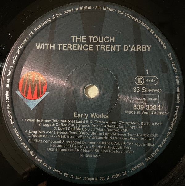 The Touch With Terence Trent D'Arby - Early Works