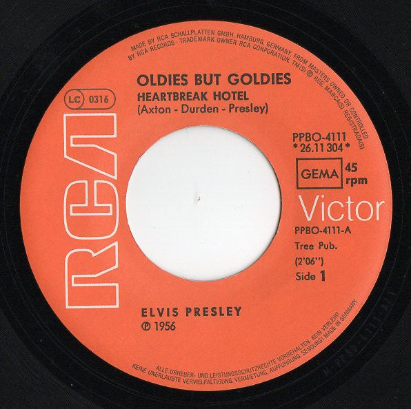 Elvis Presley -Heartbreak Hotel / I Got Stung