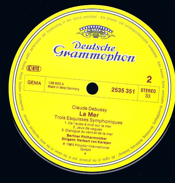 Ravel*, Debussy*, Berliner Philharmoniker · Herbert von Karajan - Ravel: Bolero · Debussy: La Mer · Prèlude À L'Après-midi D'Un Faune