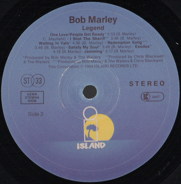 Bob Marley & The Wailers -Legend - The Best Of Bob Marley And The Wailers