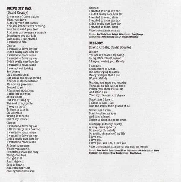 David Crosby -Oh Yes I Can