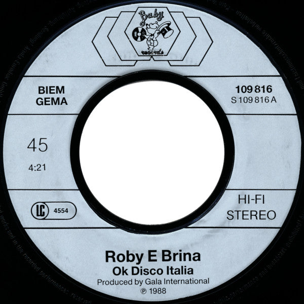 Roby & Brina* -Ok Disco Italia