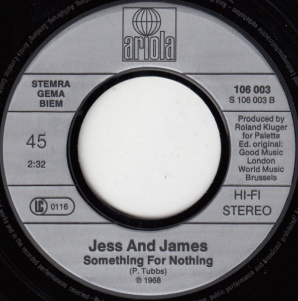Jess And James* -Move / Something For Nothing