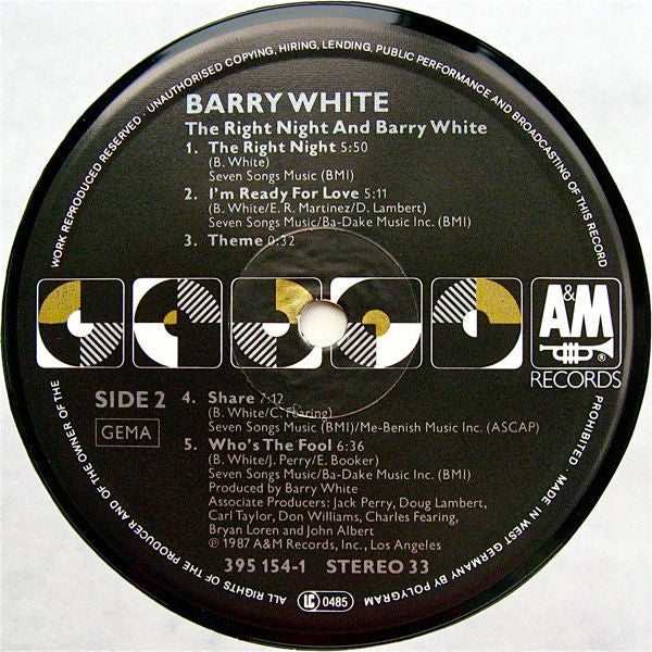 Barry White - The Right Night &amp; Barry White