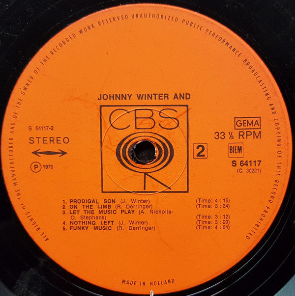 Johnny Winter And - Johnny Winter And