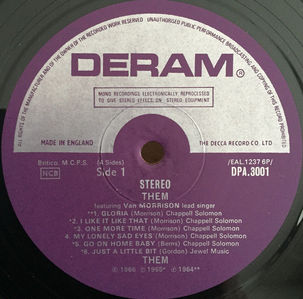 Them (3) -Them Featuring Van Morrison Lead Singer