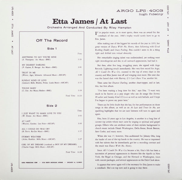 Etta James -At Last!