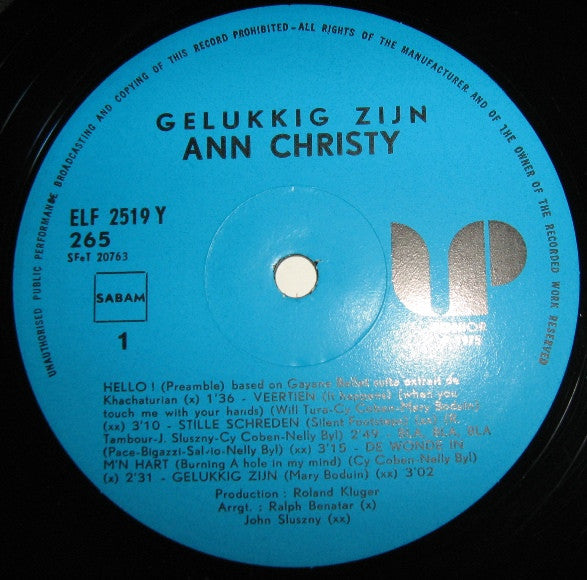 Ann Christy - Gelukkig Zijn