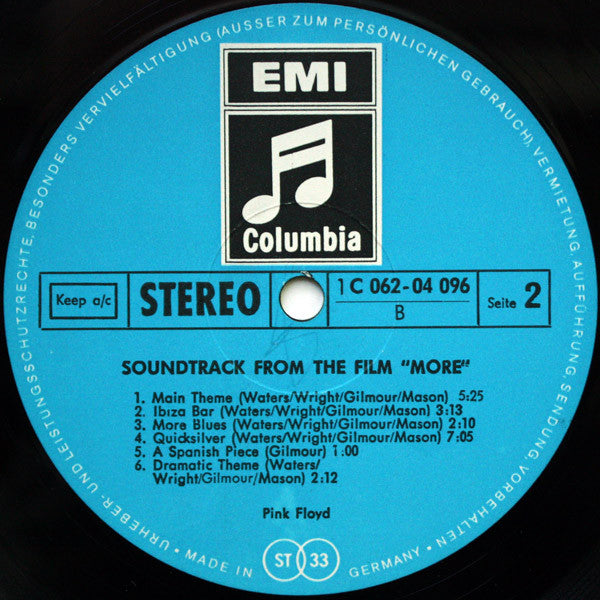 Pink Floyd - Soundtrack From The Film "More"