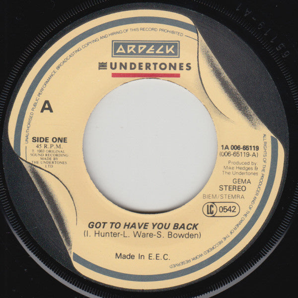The Undertones -Got To Have You Back