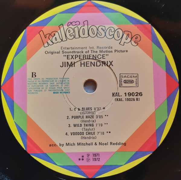 Jimi Hendrix - Original Soundtrack Of The Motion Picture "Experience"