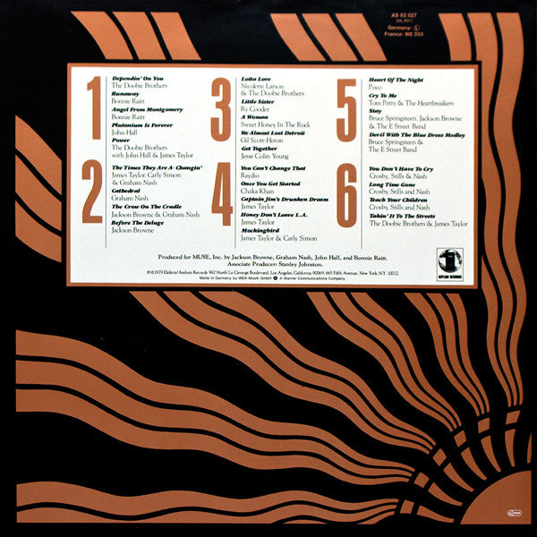 Various -No Nukes - From The Muse Concerts For A Non-Nuclear Future - Madison Square Garden - September 19-23, 1979