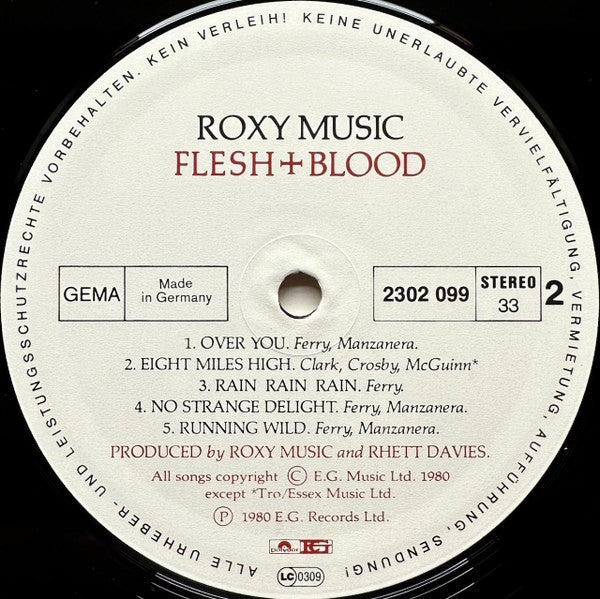 Roxy Music -Flesh + Blood