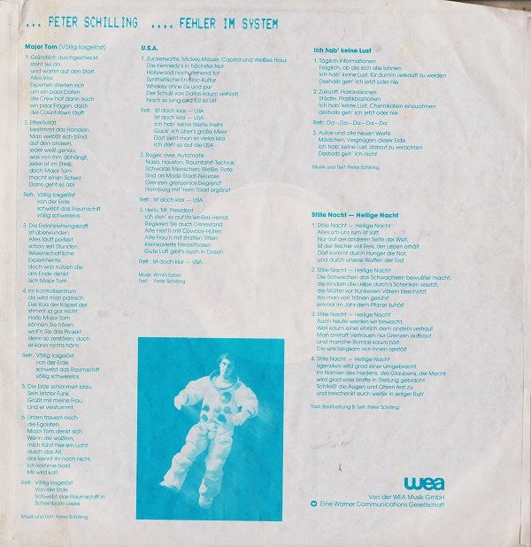 Peter Schilling -Fehler Im System