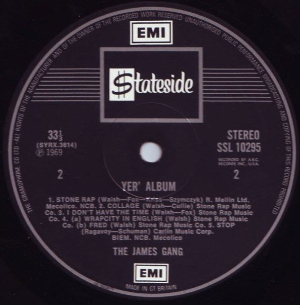 The James Gang* -Yer' Album