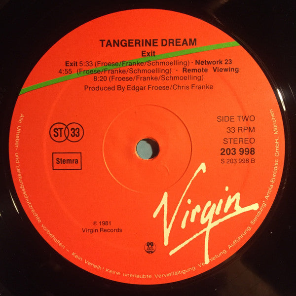 Tangerine Dream -Exit