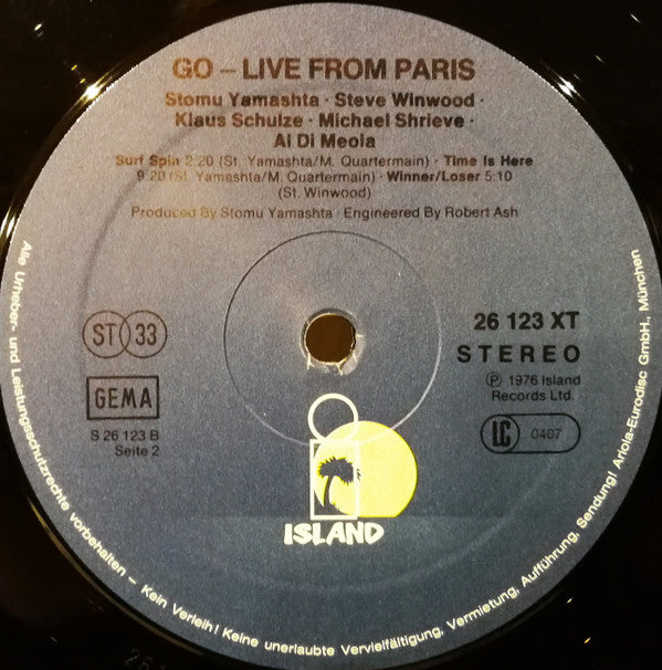 Stomu Yamashta's Go -Go Live From Paris
